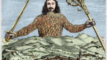 Frontispicio de “El Leviatán” de Thomas Hobbes. Autor: Abraham Bosse, 1651.