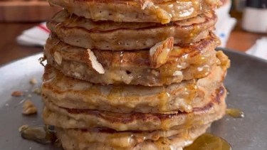 Esta es la fórmula para unos panqueques de manzana y ricota deliciosos