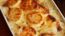 Imagen de Papas a la crema con queso gratinado ¡manjar de dioses!