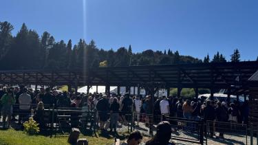 La medida de fuerza sorprendió en la mañana de hoy a los turistas que esperaban zarpar desde Puerto Pañuelo. (gentileza SOMU)