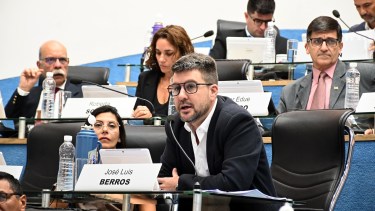 Berros cuestionó los dichos del presidente Milei en el Foro de Davos. Foto: Marcelo Ochoa.