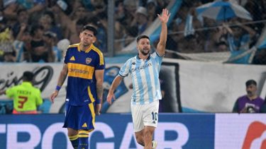 Luciano Vietto metió el 1 a 0 para Racing ante Boca. (Foto: Fotobaires)