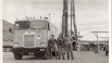 Yacimiento de YPF El Tordillo en 1980. Foto: gentileza