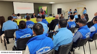 La capacitación se dictó este jueves a la mañana, dirigida a fiscales y fuerzas de seguridad. (Gentileza)