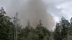 Video | Incendio en el cerro Meta en Bariloche: la lluvia más oportuna