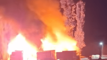 Imágenes de la Estancia Amancay prendida fuego. 