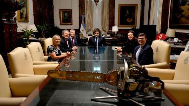 Javier Milei recibió en Casa Rosada al senador republicano Steve Daines, Foto: Gobierno Federal