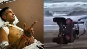 El grave accidente de L-Gante en Pinamar que le comprometió la clavícula: el video de la maniobra 