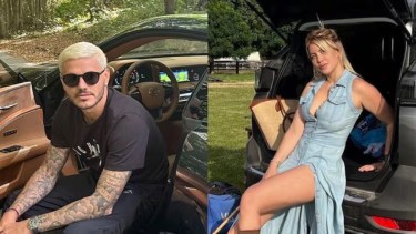 Mauro Icardi y Wanda Nara.