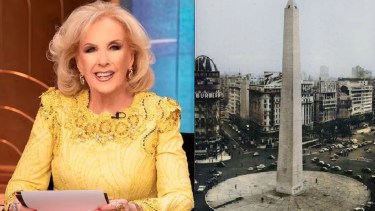 Mirtha Legrand y el obelisco.