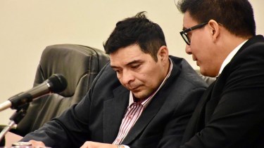 Claudio Calfuqueo insitió hoy en su inocencia: "yo no soy el asesino". Foto Matías Subat.