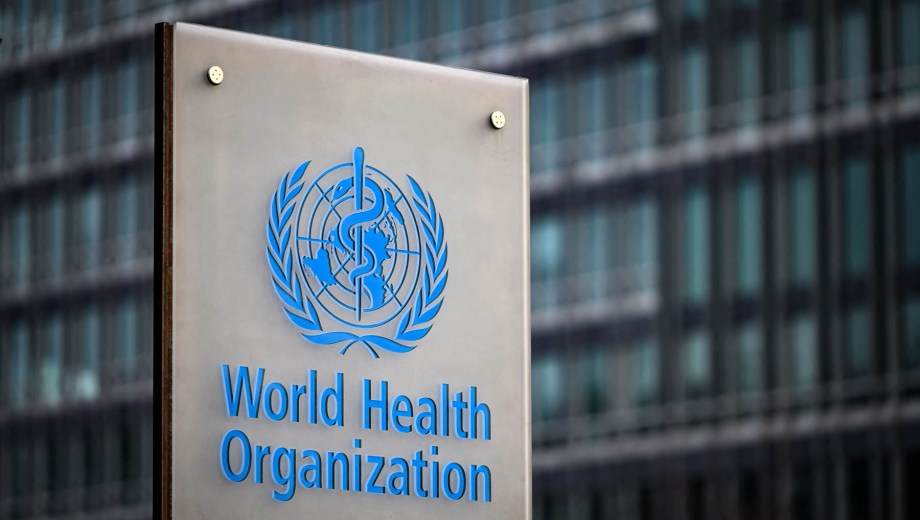 (FILES) This photograph taken on December 7, 2021 shows a sign of the World Health Organisation (WHO) at their headquarters in Geneva. Argentina will pull out of the World Health Organization, a presidential spokesman said on February 5, following in the footsteps of the United States which announced its exit from the UN agency last month. (Photo by Fabrice COFFRINI / AFP)