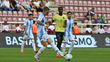 La Selección Argentina se mide ante Chile en el Sudamericano Sub 20. Foto: @Argentina.