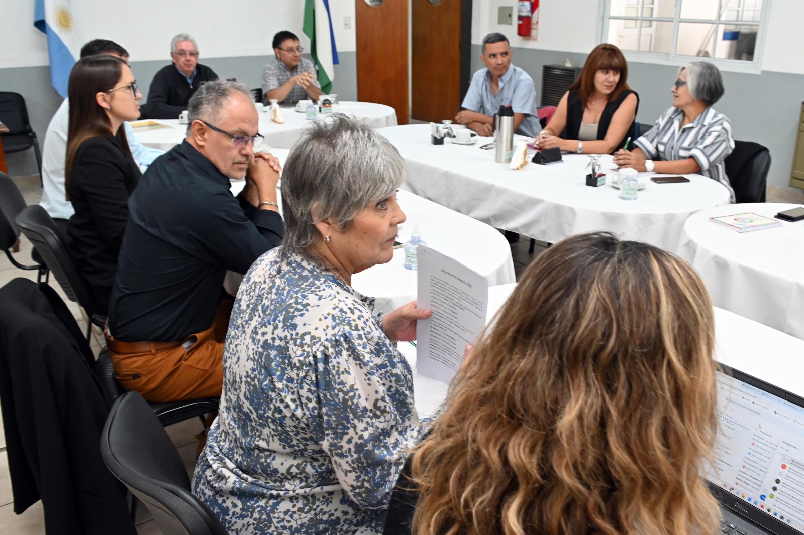 La paritaria de Educación fue encabezada por la ministra Patricia Campos. Foto: Marcelo Ochoa