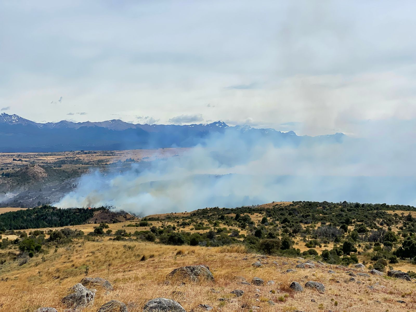Se originó en la zona de Piedra Holdich, sobre la Ruta Provincial N° 34. Foto: gentileza. 