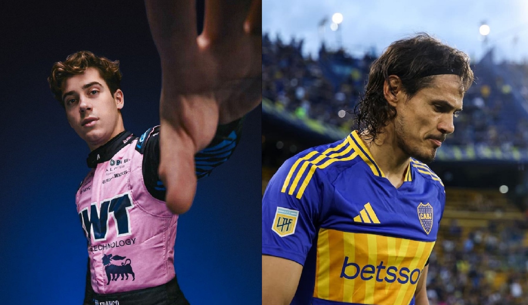 El piloto de Alpine no ocultó su fanatismo por Boca y apunto contra Cavani.