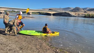 Nuevos rastrillajes sobre el río Neuquén. Foto: gentileza. 