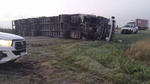 Ruta 5: tras el vuelco con donaciones a El Bolsón y la muerte, hay un nuevo accidente