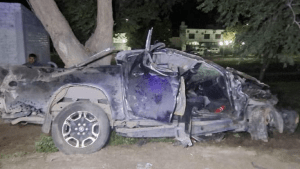 Impactante: lo chocaron en la Ruta 22, perdió el control y terminó atravesando el guardarrail en Regina