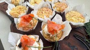 Muffins de puerro, choclo y queso de cabra ¡manjar de dioses!