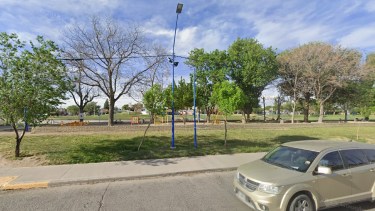 La plaza ubicada en Gadano y San Juan donde se produjo el accidente.