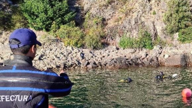 El hallazgo tuvo lugar este domingo por la mañana. Foto: Prensa Prefectura Naval.