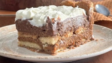 Para la hora del postre: torta fría de vainillas y chocolate