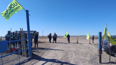 Protesta en el obrador del Oleoducto Vaca Muerta Sur. Foto: Archivo. 