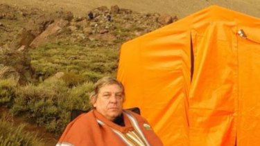 Mangin en su última visita a la cordillera de Los Andes. Foto: redes.