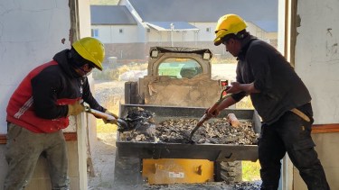Escuela incendiada en Caviahue (Foto: gentileza)