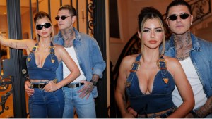 Al mejor estilo de los 80’, Mauro Icardi y la China Suárez reaparecieron en el cumpleaños de Mery del Cerro 