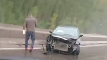 El accidente sucedió en dirección a Allen. Captura video.