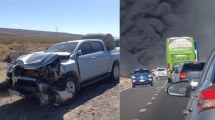 Imagen de Caos de tránsito en Neuquén: choque en cadena en Ruta 237 y una camioneta prendida fuego en Ruta 22