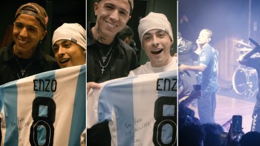 Enzo Fernández y Trueno en Londres.