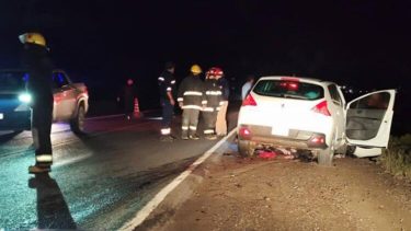 Chocó contra un caballo en la Ruta 151, cerca de Catriel. Foto: Catriel25noticias.