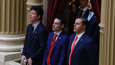 Santiago Caputo y otros asesores y ministros de Javier Milei.-