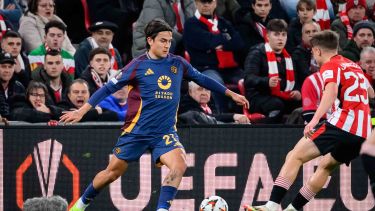 Dybala fue titular en la Roma que fue eliminada de la Europa League. 