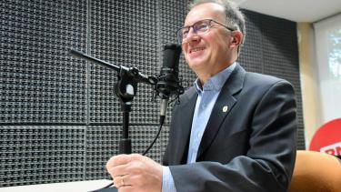 Bertolini concurrió al estudio de RN Radio (Foto: Matias Subat)