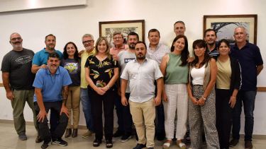 Los dirigentes que se agruparon para constituir un "espacio" propio y sostener el vínculo con el oficialismo. Foto Gentileza