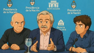 Alberto Fernández junto a Kicillof y Larreta en plena pandemia por el Covid-19.