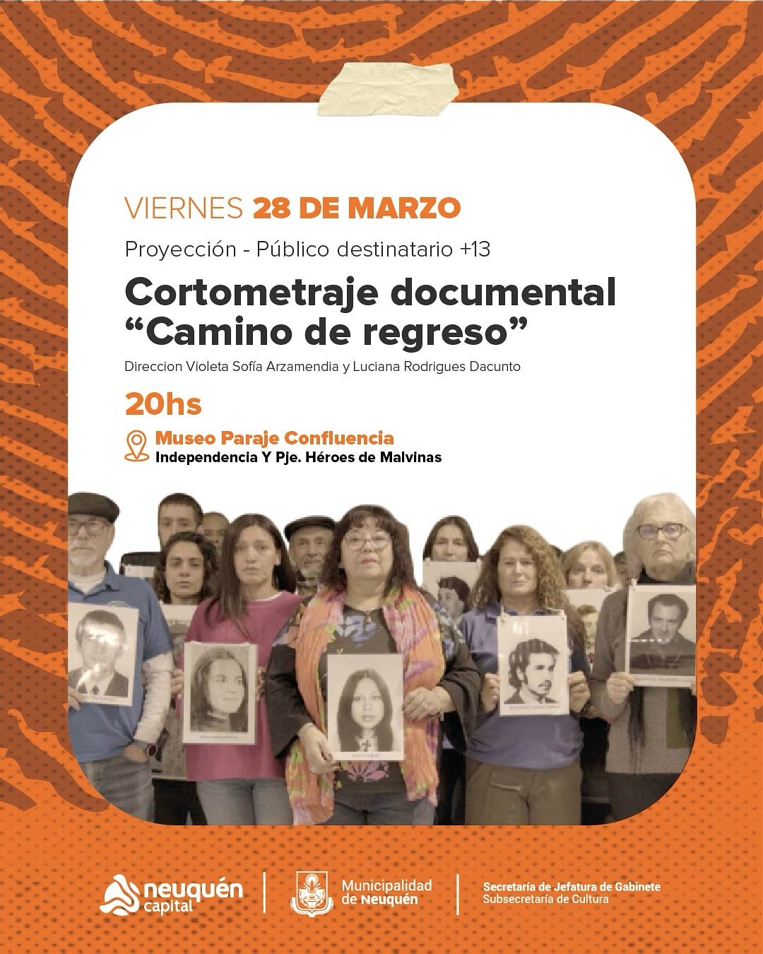 Proyección cortometraje documental Camino de regreso
