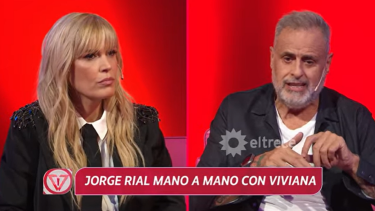 Viviana Canosa junto a Jorge Rial. 