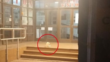 La granada fue encontrada esta madrugada en la sede del conjunto Tatengue. Foto: Gentileza.