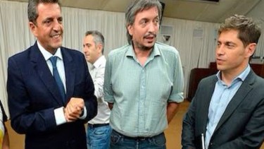 Axel Kicillof, Sergio Massa y Máximo Kirchner. Foto archivo: gentileza Infobae.