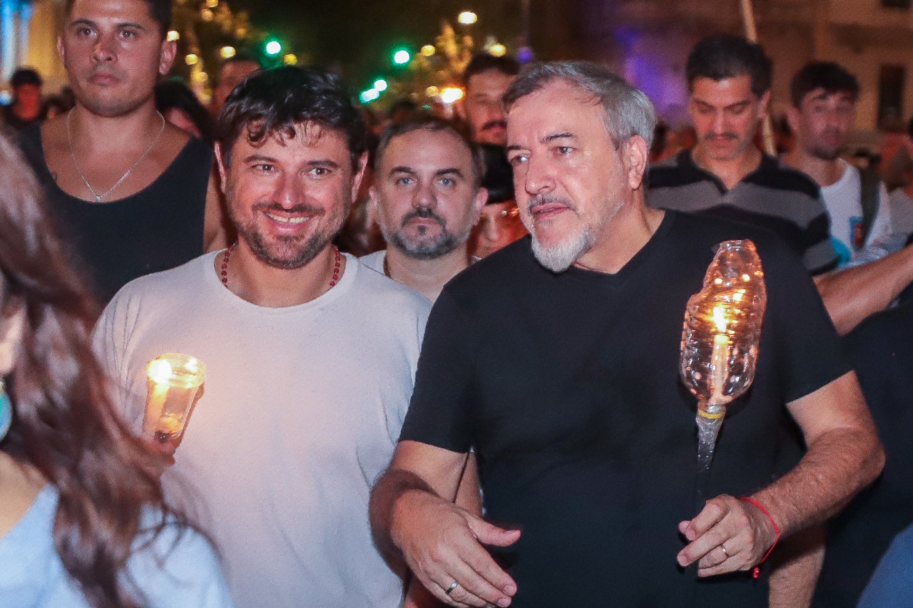 Grabois y Aguiar coincidieron -recientemente- en una marcha en apoyo del papa Francisco. Luego, el martes se reunieron en el gremio de ATE en Buenos Aires. Foto Gentileza. 