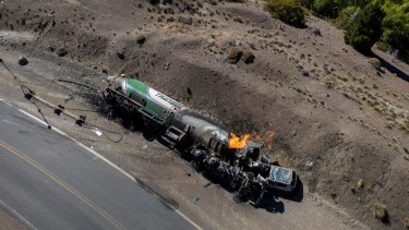 El accidente ocurrió el sábado pasado por la tarde, a la altura de Villa Llanquín. Foto: archivo Marcelo Martínez