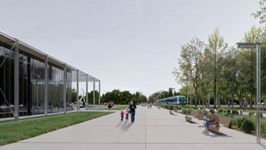 El centro de convenciones estará junto al MNBA de Neuquén. Foto: captura.