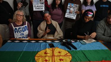 Los integrantes de la lof Buenuleo denunciaron el "avasalamiento" de su territorio. (Alfredo Leiva)