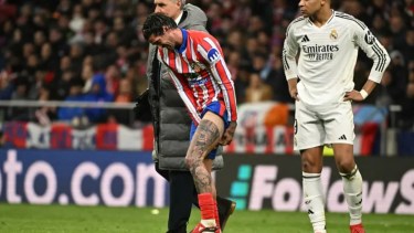 Rodrigo De Paul fue reemplazado por una molestia en el duelo ante el Real Madrid.