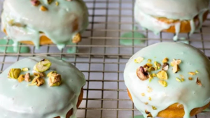 La merienda de hoy: donas de pistacho saludables, sin gluten y sin azúcar